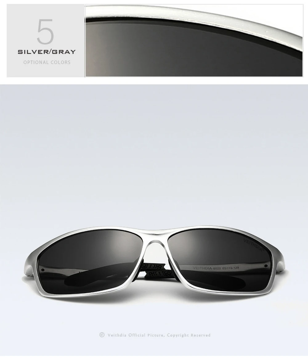 VEITHDIA Sonnenbrille Aluminium Männer Polarisierte UV400 Objektiv Sport Outdoor Fahren Brillen Zubehör Radfahren Gläser Für Männliche 6520 – Detail 12