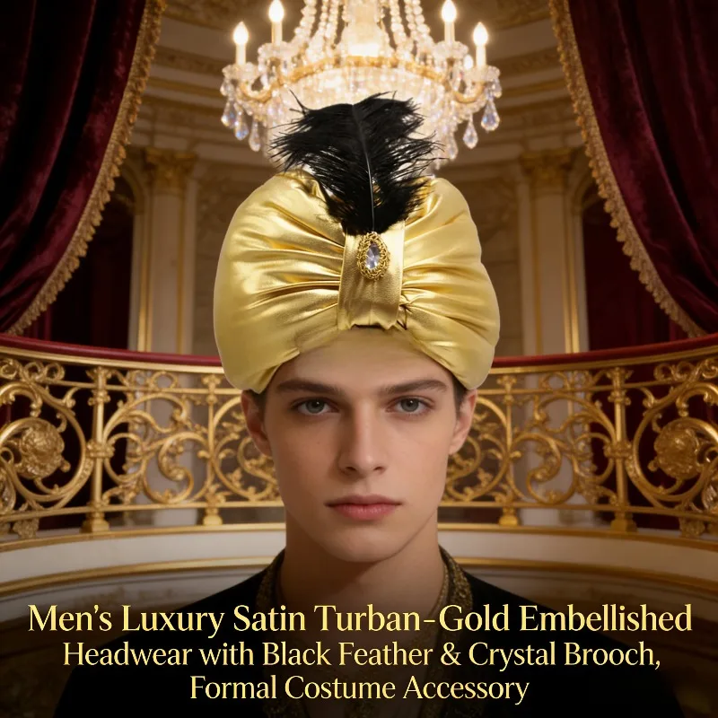 

2026 New Style Arabic Hat Performance Costume Decorative Bright Color Ethnic Headscarf