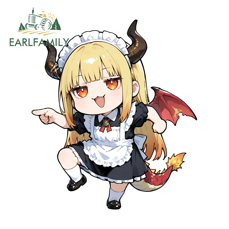 

EARLFAMILY Chibi Hololive Fine Decal: Популярная аниме-тематика, наклейка для скейтборда, водонепроницаемая, солнцезащитная, для внедорожников, аксессуары для декора своими руками