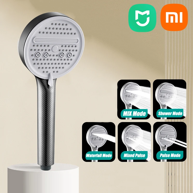 ﻿  Xiaomi Shower Head High Pressure Showerhead 5 Mode Adjustable Spray Water Saveing Shower Head with Hose Bathroom Accessories