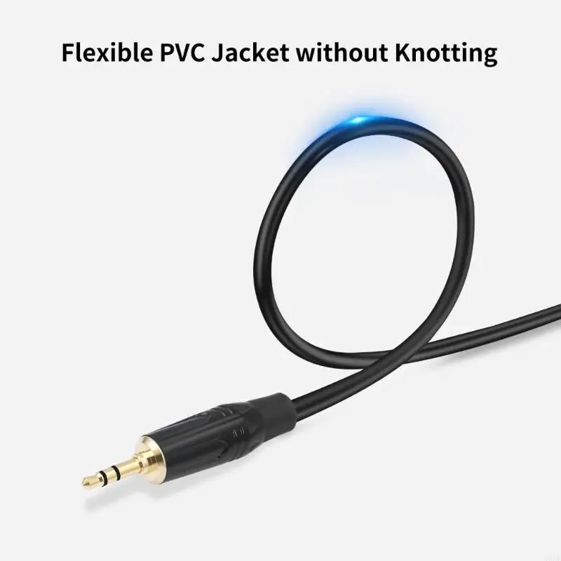 Professional Cable 3.5mm TRS Straight Head to 3Pin Connectors Wire for Studio Recording and Live 83CF