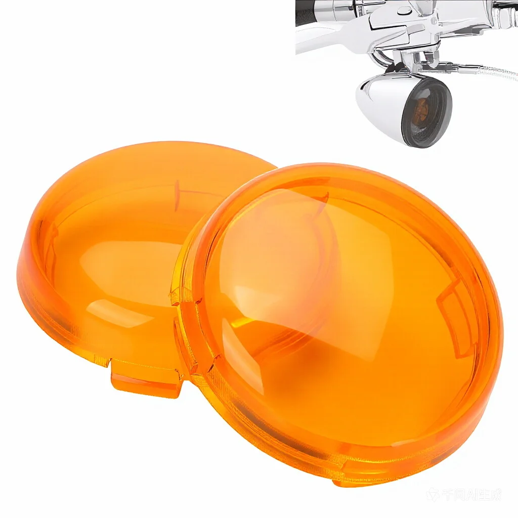 Black Red Yellow Motorcycle Indicator Lens Light Caps Cover For Harley Dyna Softail Electra Glide Road King Sportster 883 1200