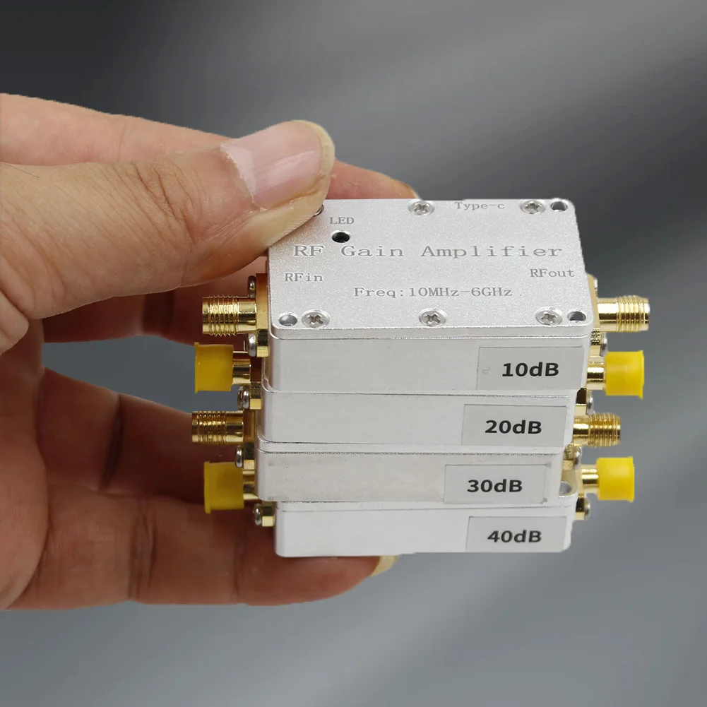 10MHZ-6GHz LNA High Flatness Receiver Amplifier RF 10dB 20dB 30dB 40dB Drone Image Transmission Hackrf One GPS Radio FM