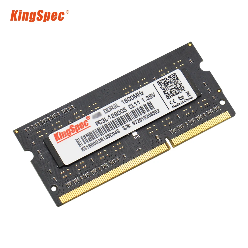 KingSpec DDR3 4GB 8GB Memory RAM Laptop 1600 Sodimm DDR3L 8g Memoria Ram For Laptop Memoria Rams 1600MHz Ddr3 1.35V Notebook