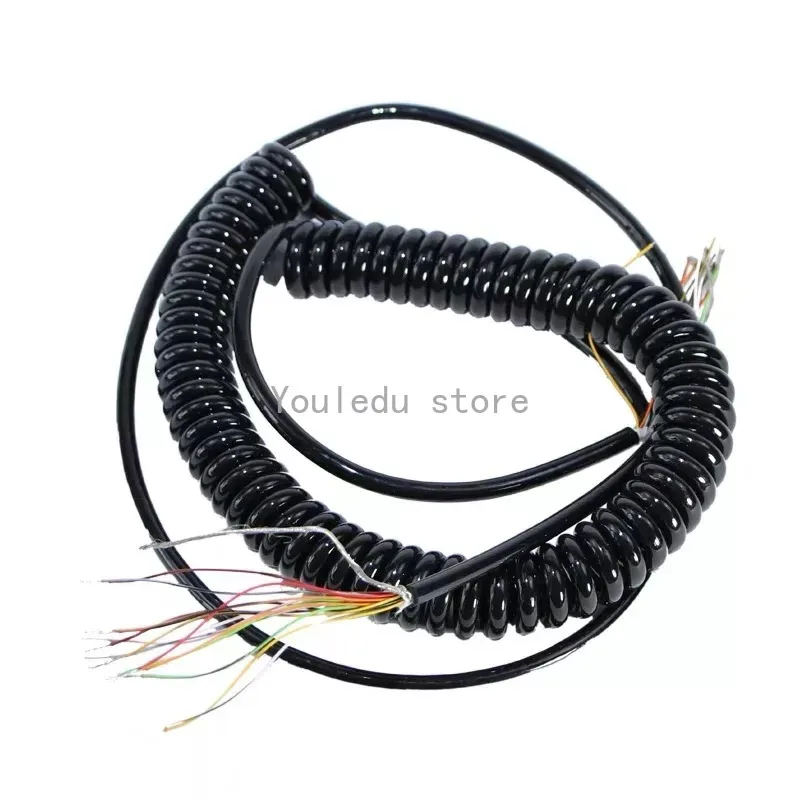 Wholesale 12-21 Cores Spring Spiral Cable Coiled Cable for CNC Handheld Encoder Manual Pulse Generator MPG