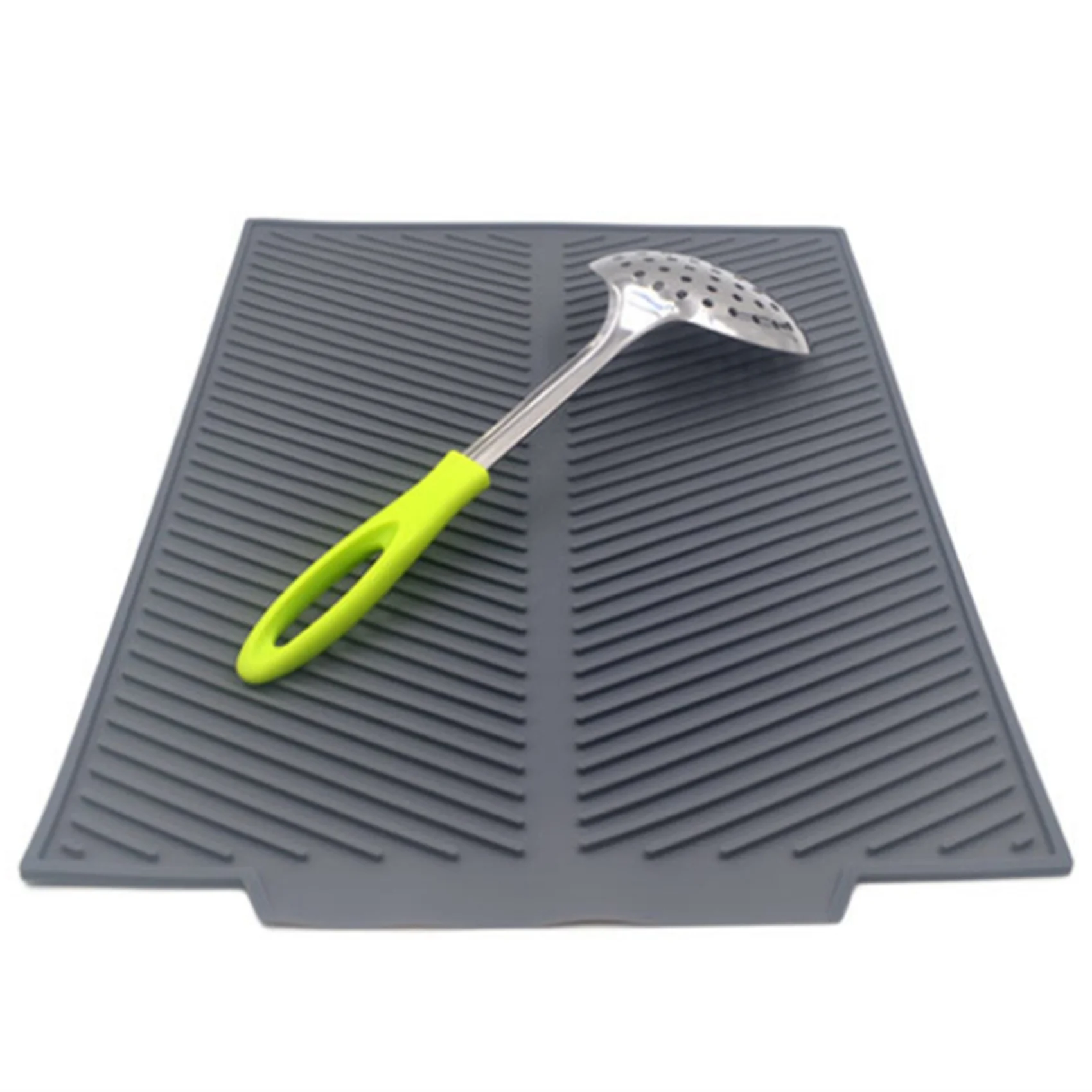 JFB 2X 배수구 건조대 실리콘 식기 건조 트레이 대형 싱크대 건조대 조리대 정리대 식기류 건조대 회색