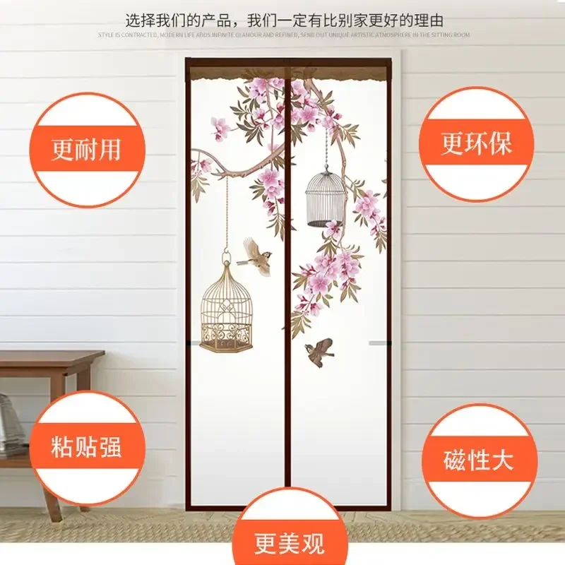 EVA Windproof Magnetic Door Screen Curtain Summer Anti-mosquito Living Room Partition Air Conditioning Door Curtain Home Decor