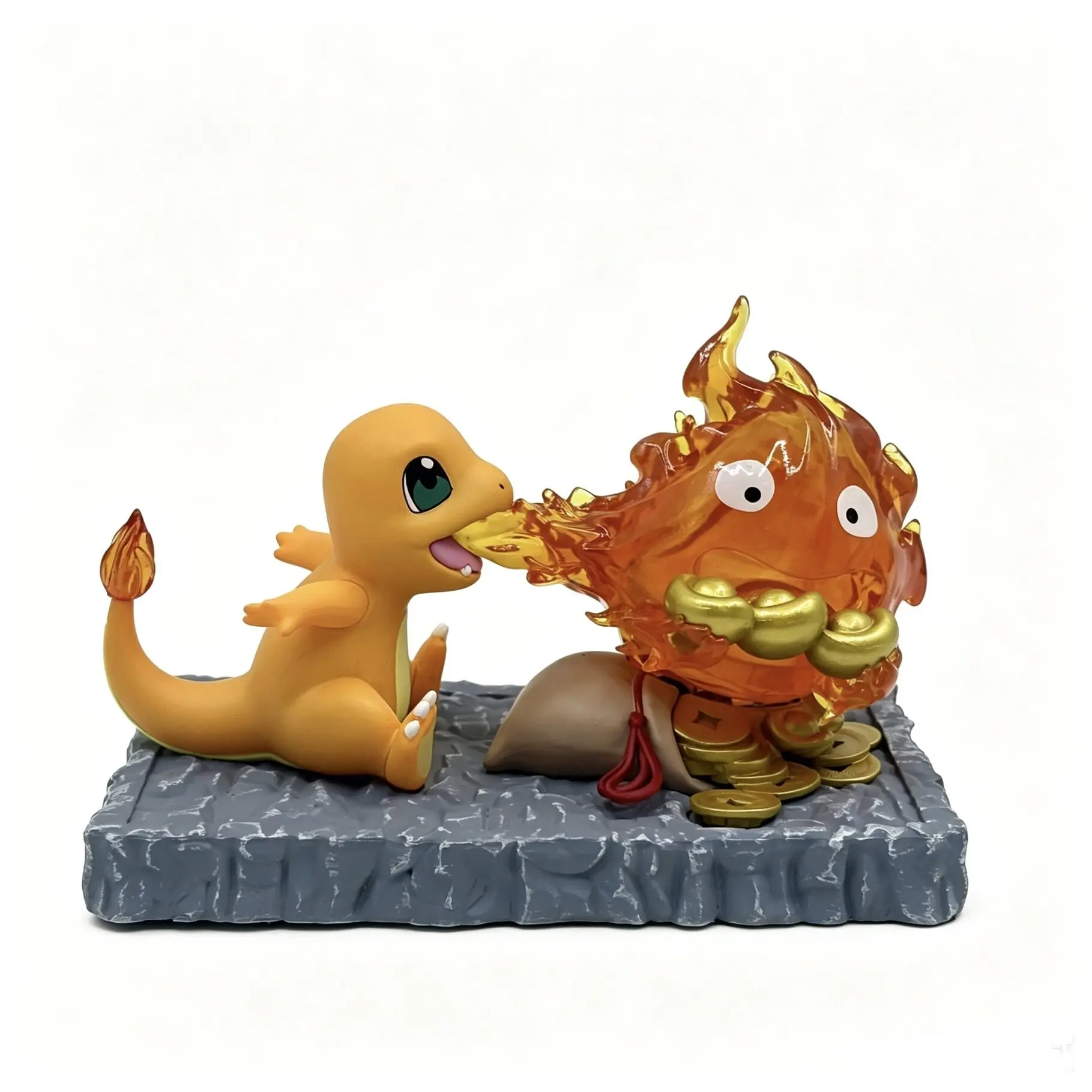 

BKM Calcifer Light Up Figure Anime Collaboration Pvc Model Desktop Ornament Collectible Merchandise Gift For Anime Fans