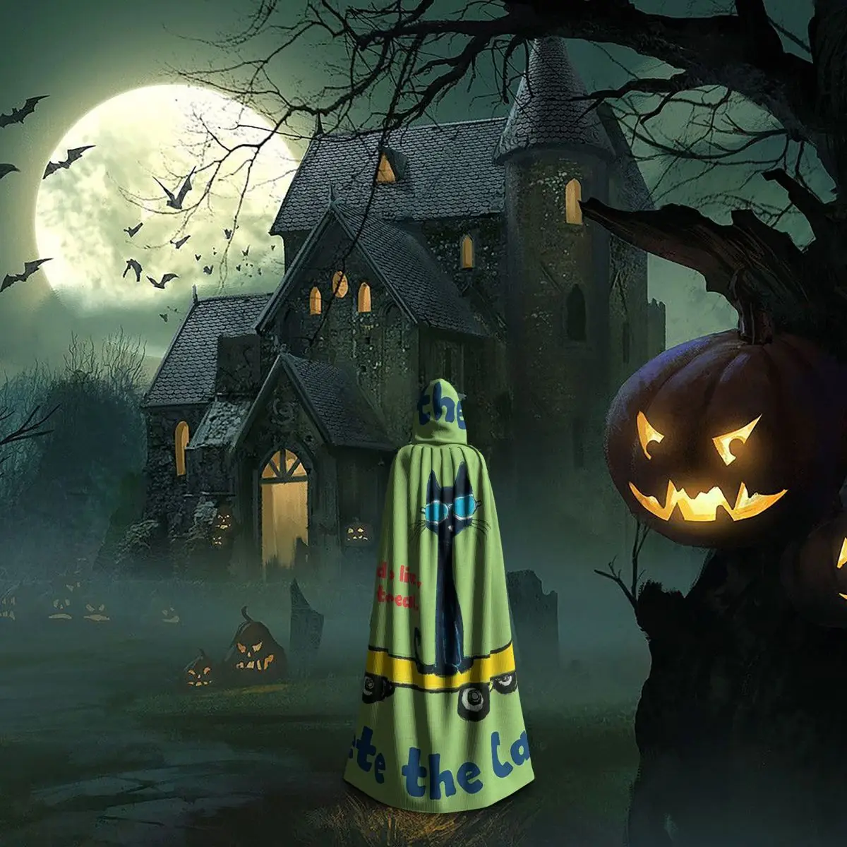 고양이 피트 긴 후드 망토 마녀 중세 의상 코스프레 케이프 할로윈 뱀파이어 성인 유니섹스