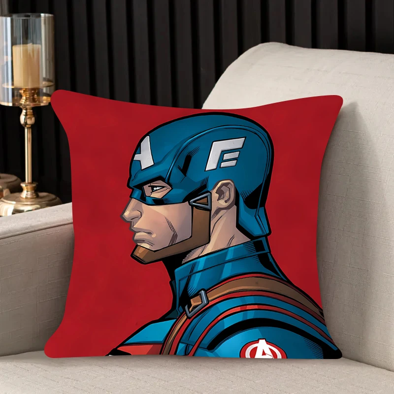 home decor Pillow Cover Captain America iving room bedroomo office car 45x45 Dakimakura Throw Pillows Square Pillowcase boy gift