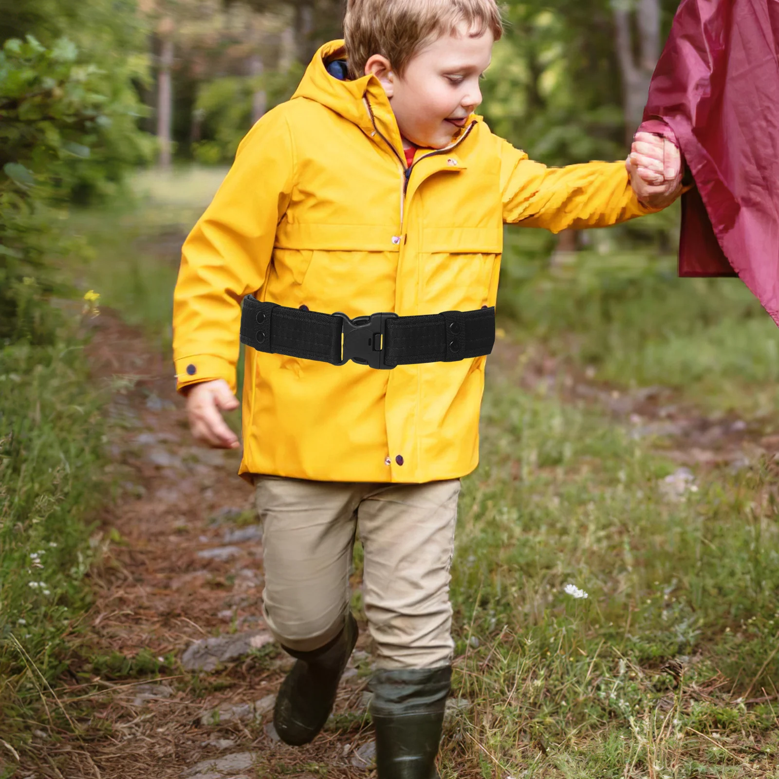 2 قطعة حزام تكتيكي خارجي قابل للتعديل من القماش حزام خصر بإبزيم بلاستيكي للاستخدام في المشي لمسافات طويلة #4
