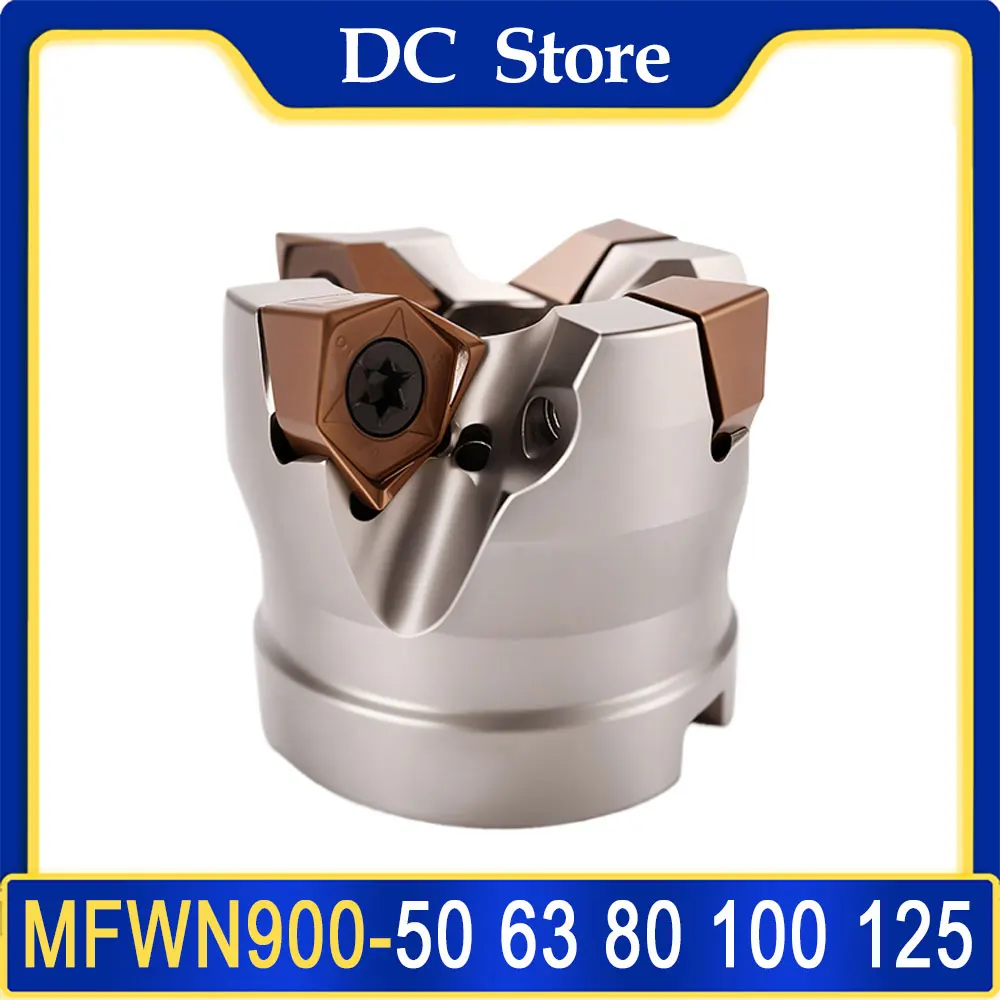 

MFWN90 Face Milling Cutter Head 63 80 100 MFWN 90 Degree Milling Cutter Double Sided Hexagonal Heavy Cutting WNMU080608 Inserts