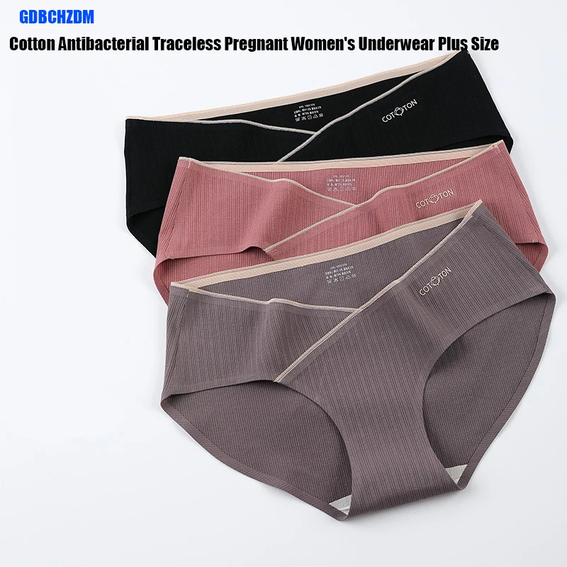 

Seamless Low Waist Belly Maternity Panties Summer Cool Breathable Underwear for Pregnant Women 3XL 4XL Pregnancy Briefs