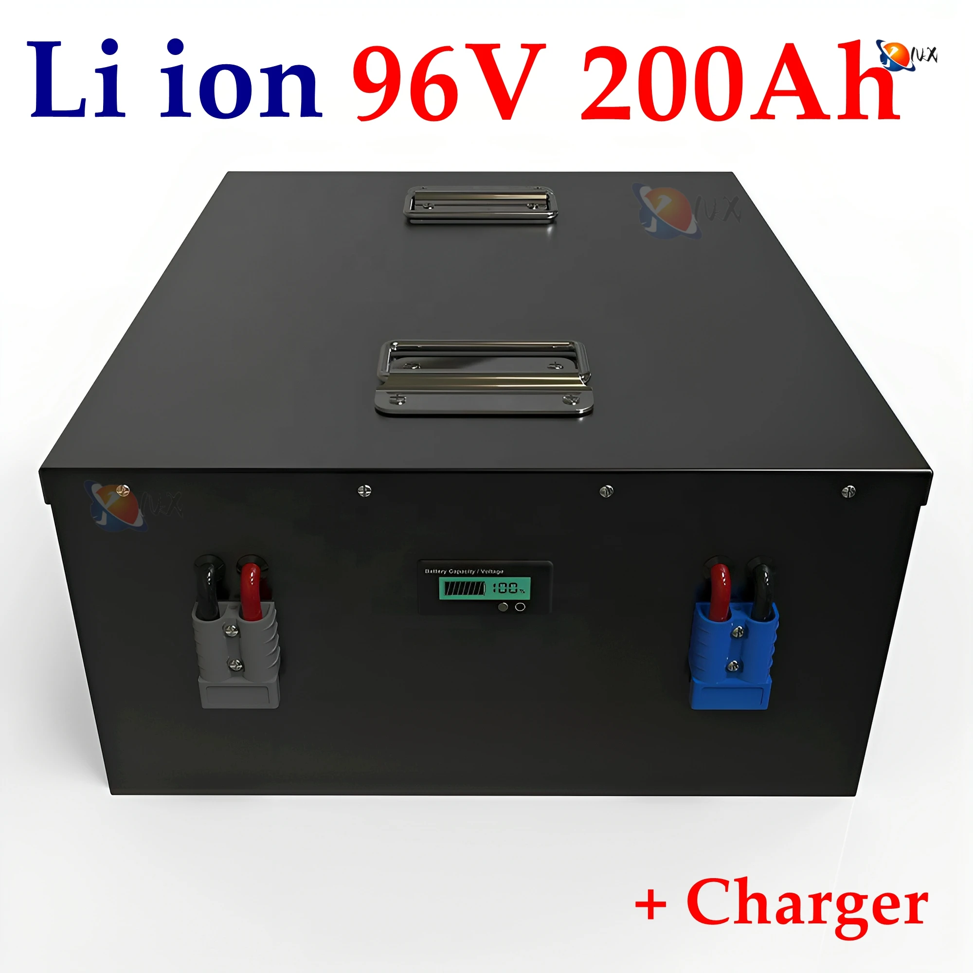 YNX 96v 200Ah lithium ion Rechargeable battery li ion 100A 200A 300A BMS 25000W for RV AGV Forklift boat inverter + 10A Charger