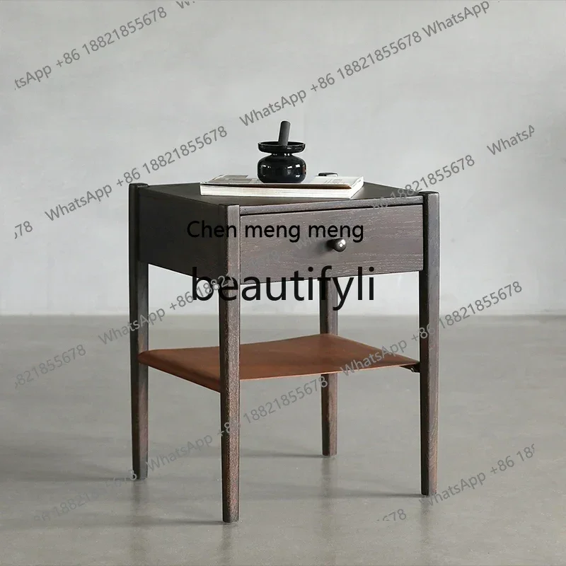 FFNordic expression medieval retro oak single draw bedside table  H