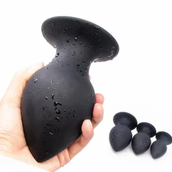 Prostate Massager Squeezable Huge Butt Plug Soft Silicone  Anal Plug Anus Anal Sex Toys for Women Men