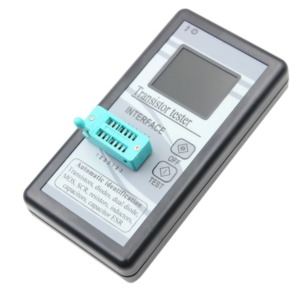 M328 Multifunction LCD Backlight Transistor Tester Diode Thyristor Capacitive ESR LCR Meter with Black Plastic Housing