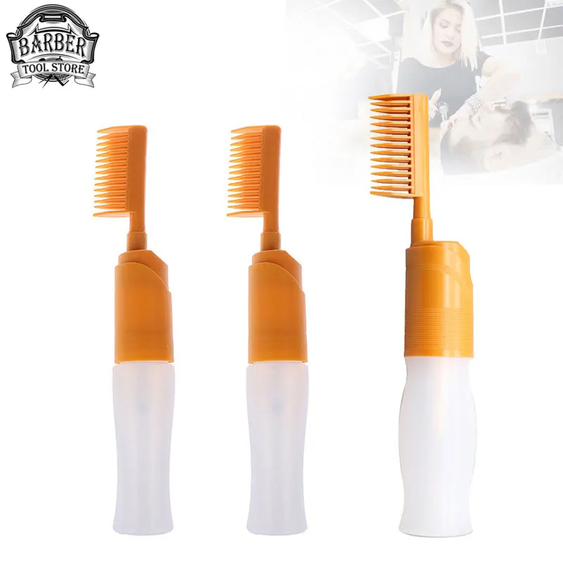 Professional Hair Applicator Bottle Hair Oil Applicator Colouring Comb Hair Dye Bottle Comb Salon Hair Coloring Styling Tools