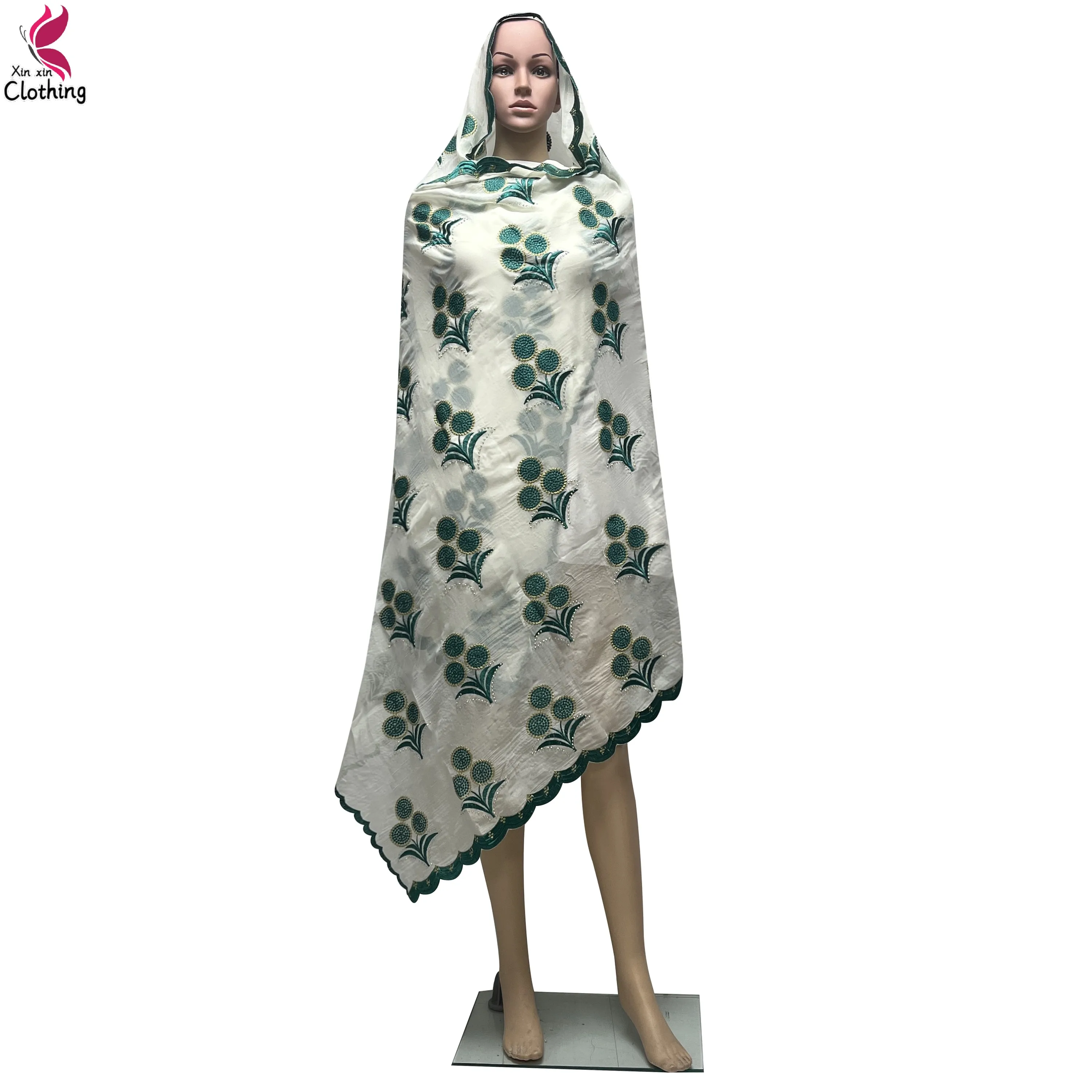 Muslimischen Neue Design Mode Schal Afrikanische Frauen Schals Diamant Stickerei Baumwolle Großen Schal Islam Frauen Hijab für Schals Pashmina
