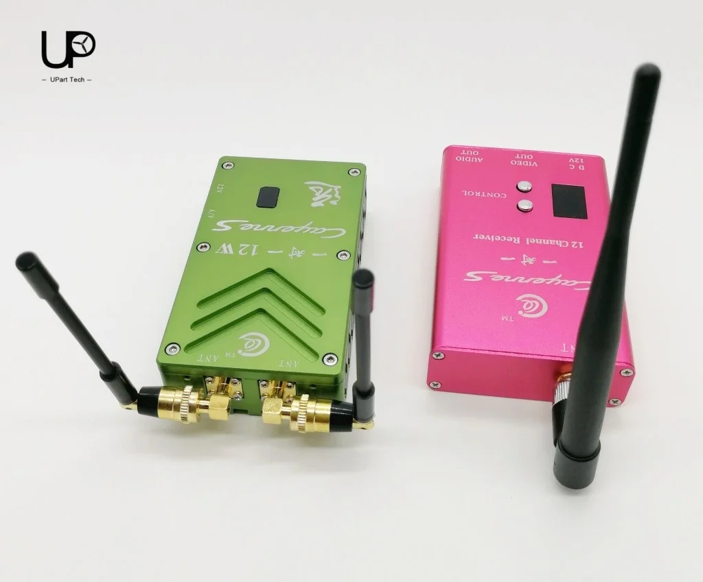 

FPV 1.2GHz 12W Wireless Video Transmitter Receiver AV Long Range Image Transmission for Drone