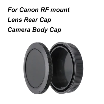 Canon RF マウントレンズリアキャップまたはカメラボディキャップまたはキャップセットプラスチックブラックレンズカバー蓋 EOS R RP R3 R5 R6 R7 R10 R5c 用