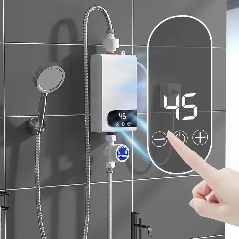 Variable Frequency Electric Water Heater Shower Bath Small Electric Kitchen Treasure Hot and Cold Water Heater view 4
