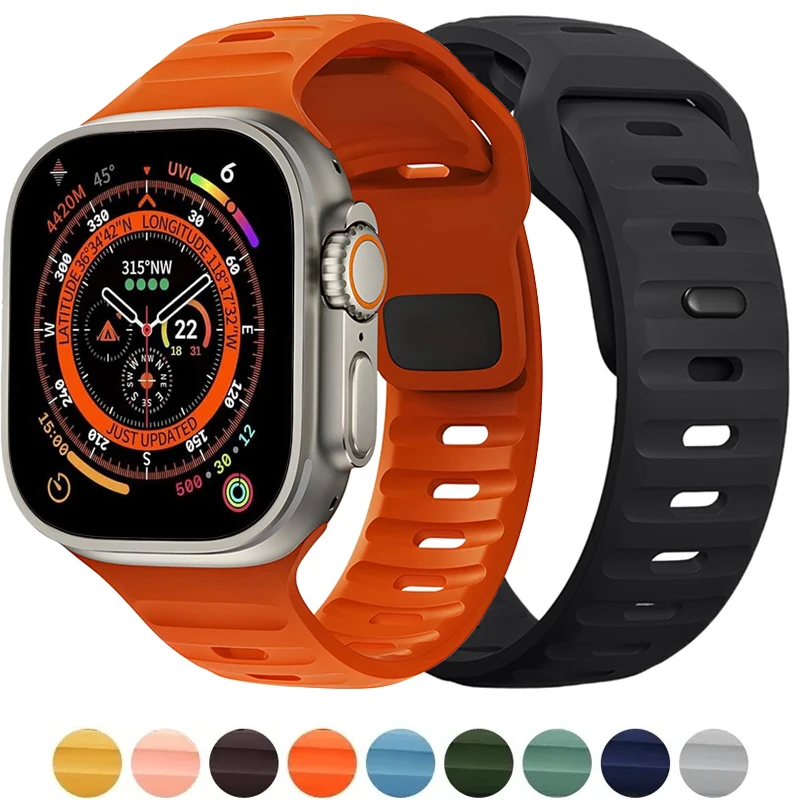 Silikonarmband für Apple Watch Band 44 mm 49 mm 45 mm 46 mm 40 41 38 42 mm Sport-Correa-Armband iWatch-Serie Ultra 11 10 9 8 7 SE 6