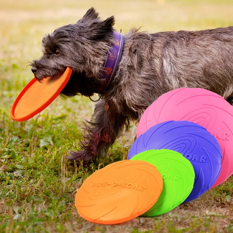 Pet Dog Flying Disk Toy Silicone Material Environmentally Friendly Anti-Chew Dog Puppy Interactive Training Pet Supplies