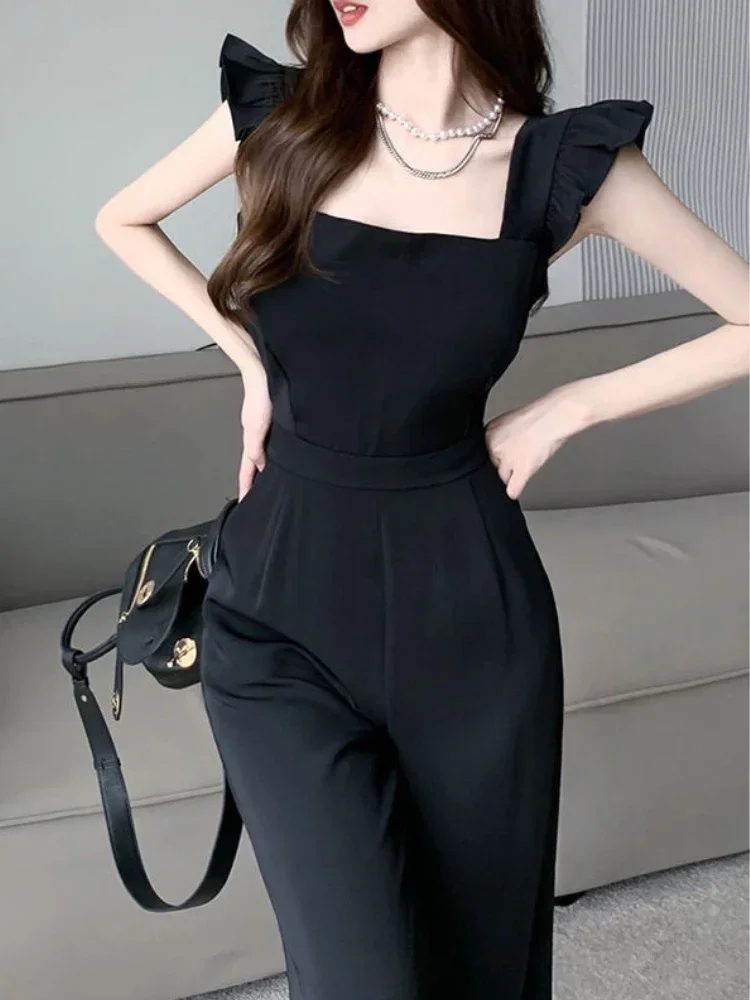 Jumpsuits Women Solid Designed Seductive Cozy Korean Style Simple New Ladies Summer Cool Leisure Fashion Classic All-match Ins