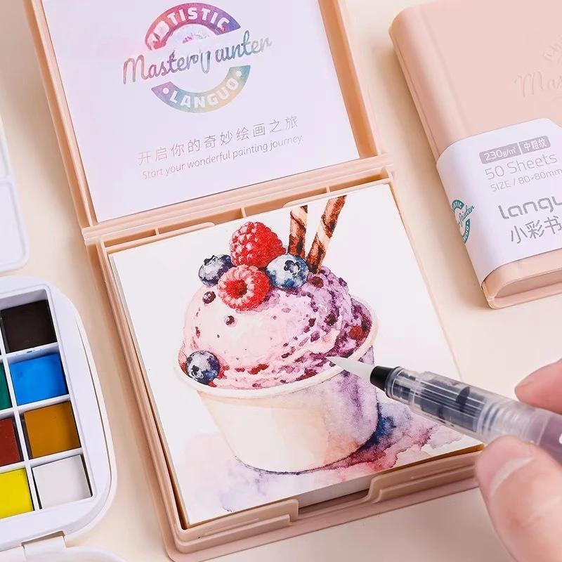 Thickened Mini Portable Drawing Notebooks Watercolor Sketchbook Handwritten Ledger Sketchbook Art Specific Ink Impermeable