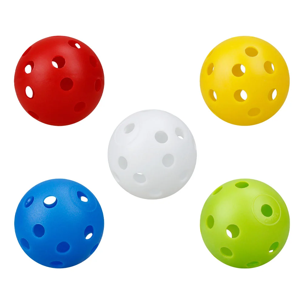 

50 Pcs Outdoor Picklebal Balls Golf Practice Training Golfs Hollow Plastic Golfing