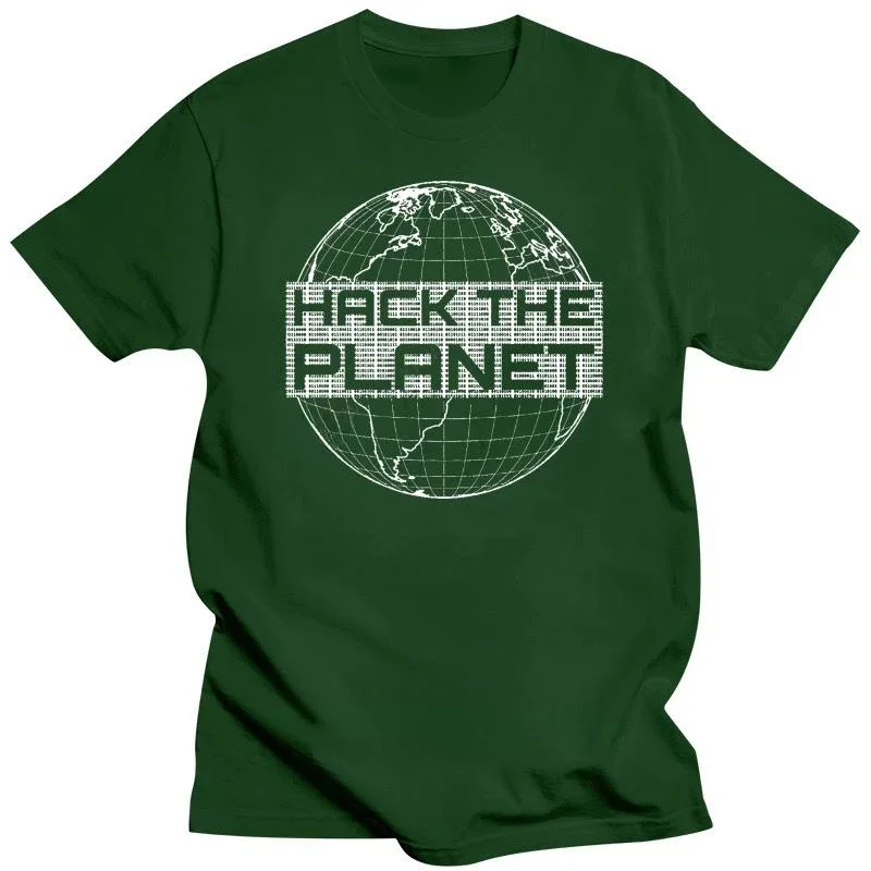 Earth Hex Dump summer unisex short sleeve Mens brand t-shirt Summer T shirts For Hack the Planet Computer Hacker Men T-Shirts