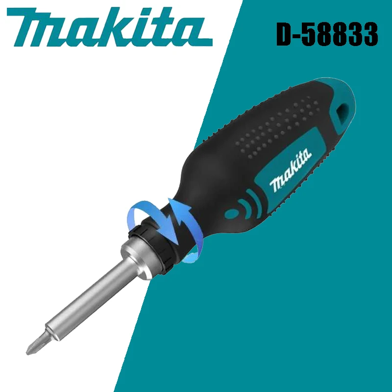 MAKITA D-58833 Magnetic Ratchet Driver Semi-Automatic Positive Negative DIY Multipurpose Hand Tool Screwdriver