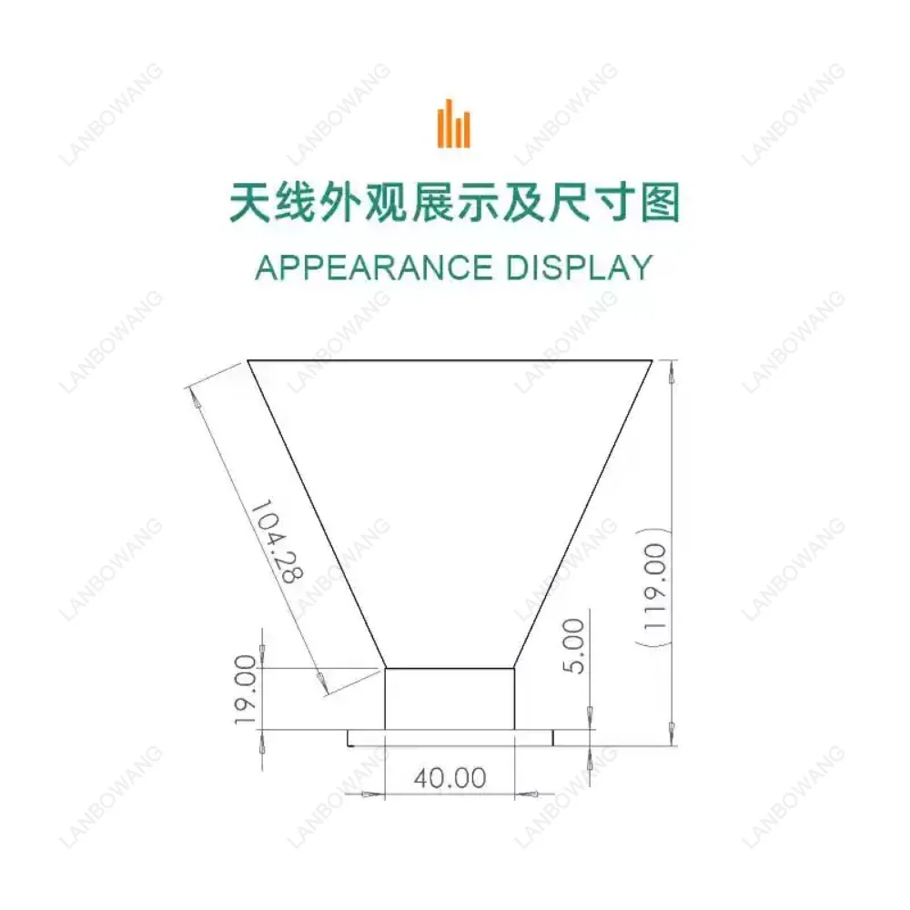 1.6-18GHz Dual Ridge Horn Antenna 16dBi Standard Gain RF Test Measuring Signal Antenna Equipment