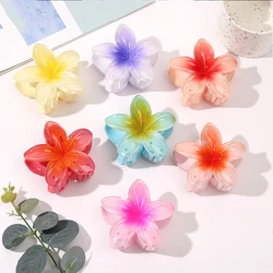 New Fashion Frangipani Flower Hair Claw Clip Trendy Hair Clip Korean Hair Accessories For Girls Styling Hairstyle Braiding