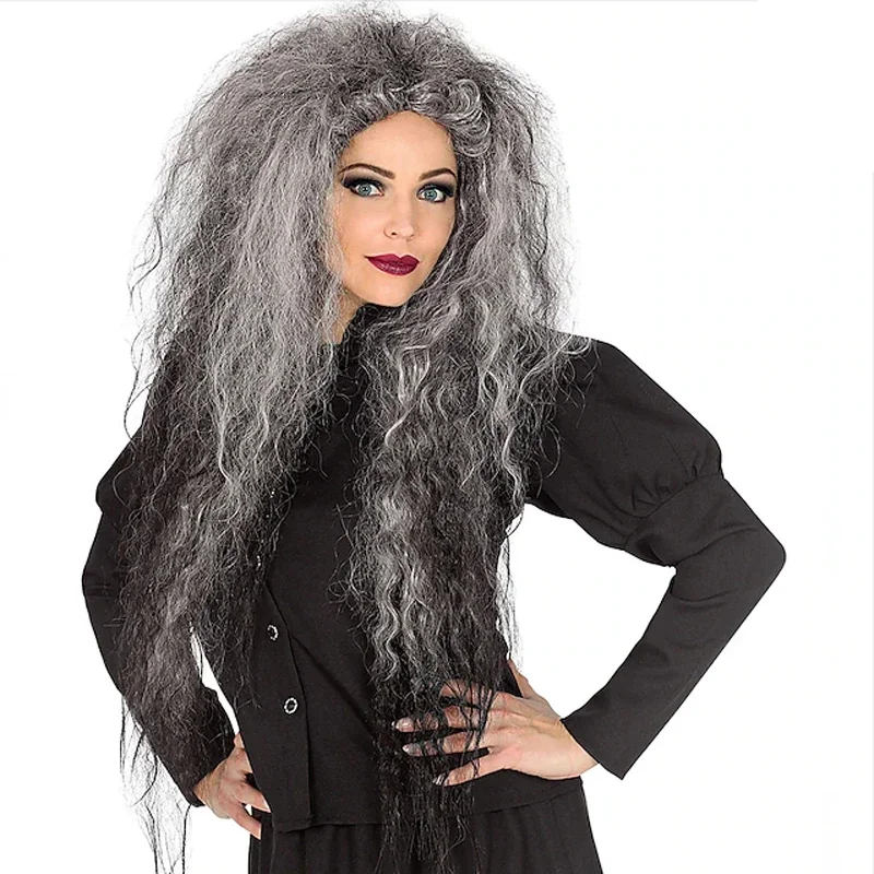 

Synthetic Hair Wild Witches Wig Grey Halloween Cosplay Party Wigs