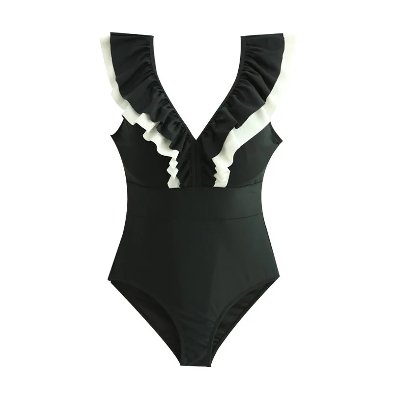 Minsu 2025 Bikini Sexy South Korea Ruffled New Swimsuit Female Conservative Covered Belly Slimming Swimwear Hot Spring