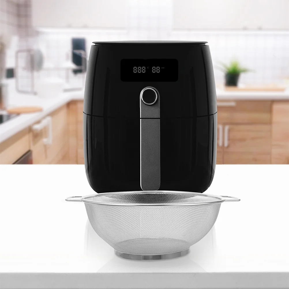 

Stainless Steel Fine Mesh Oil Filter Sieve Colander Vegetable Drainer Basket Strainer Kitchen Grease Container Fruit Washing