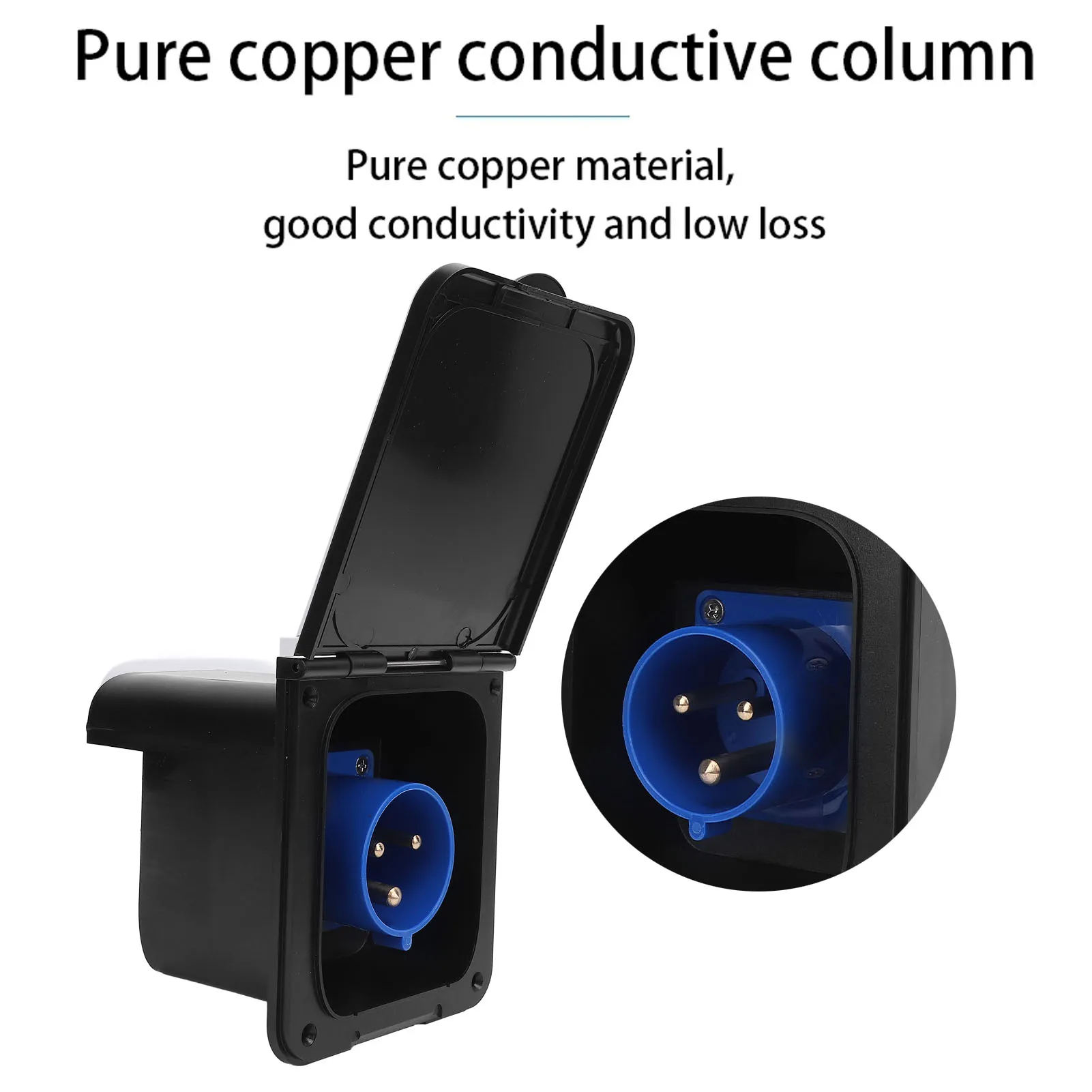 

Розетка на входе для автофургона, 3-контактная, 32 А, водонепроницаемая розетка на берегу для скрытого монтажа для дома на колесах, входная розетка на берегу прицепа