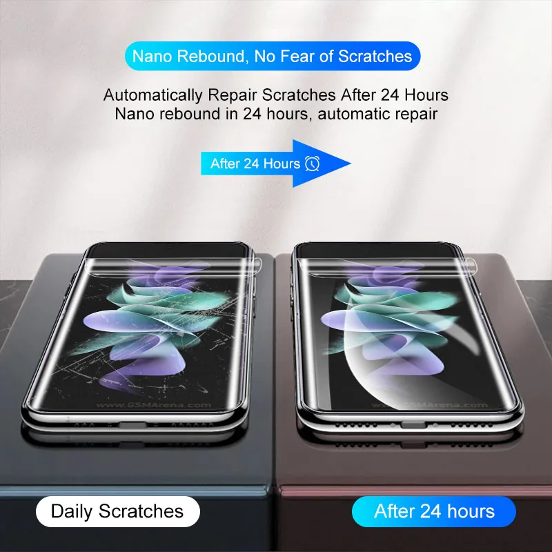 Funda protectora de hidrogel para Samsung, Protector de pantalla para Galaxy Z Flip4 5g Z Flip 3 4, película protectora no de vidrio, 2 uds.