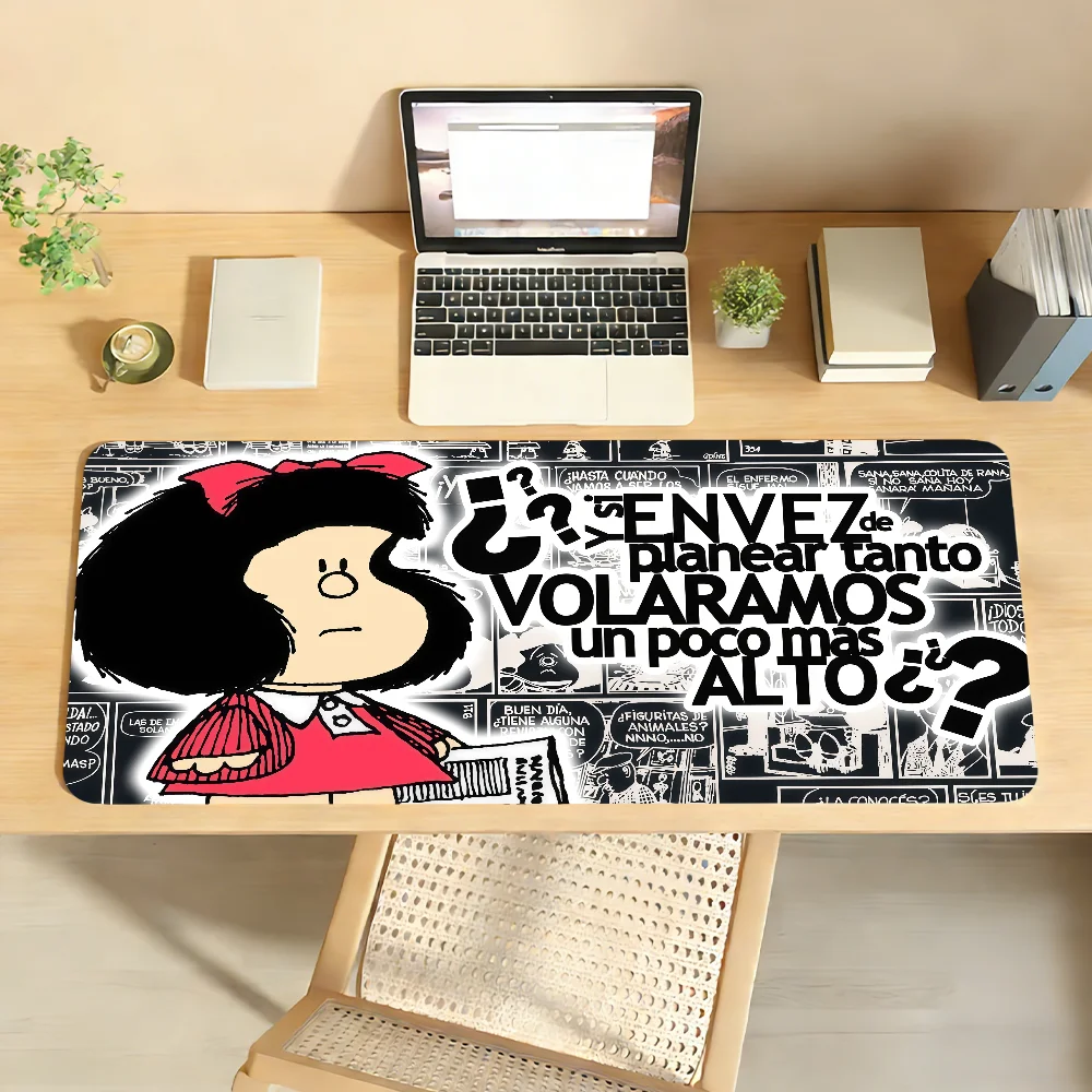 Cute Mafalda Mouse Pad For Office Gaming And Keyboards Non-Slip Large Waterproof