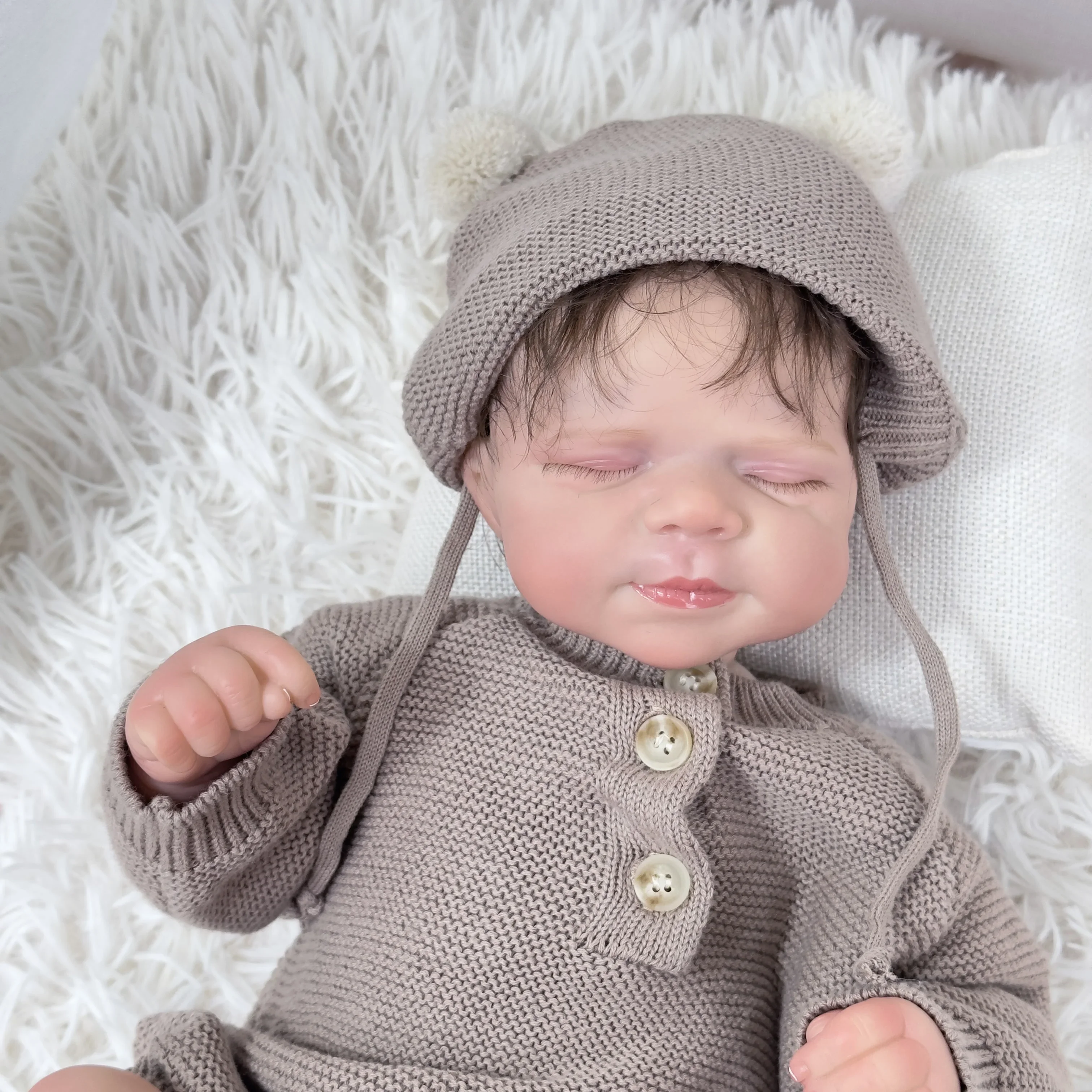 48CM Pascale Soft Body Reborn Baby Newborn Doll with 3D Skin Multiple Layers Painting with Visible Veins Soft Touch Doll