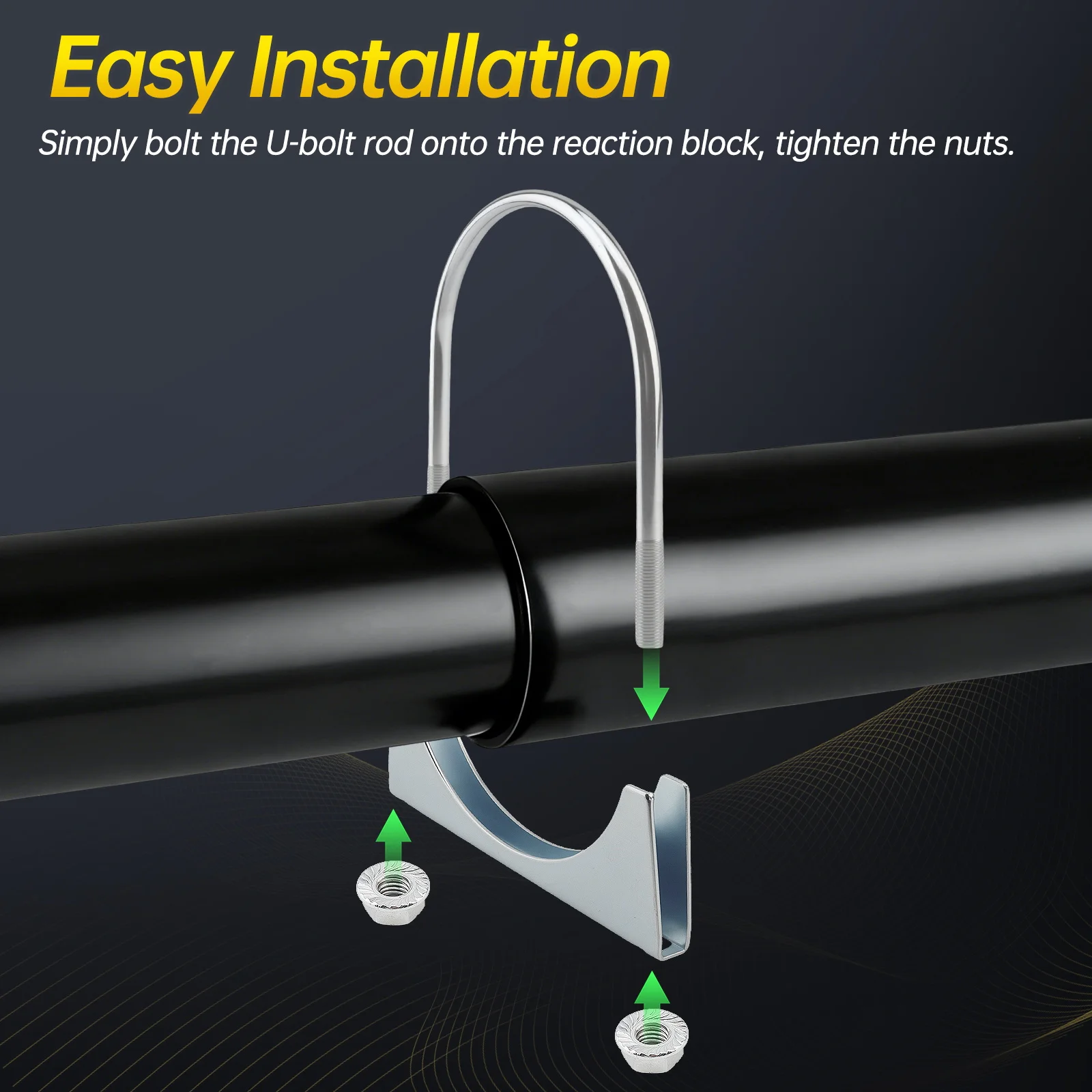 

2pcs 5 inch Heavy Duty Exhaust U Bolt Clamps Saddle Style Zinc Plated Carbon Steel Muffler Band Exhaust Pipe Tube Clamp Clip