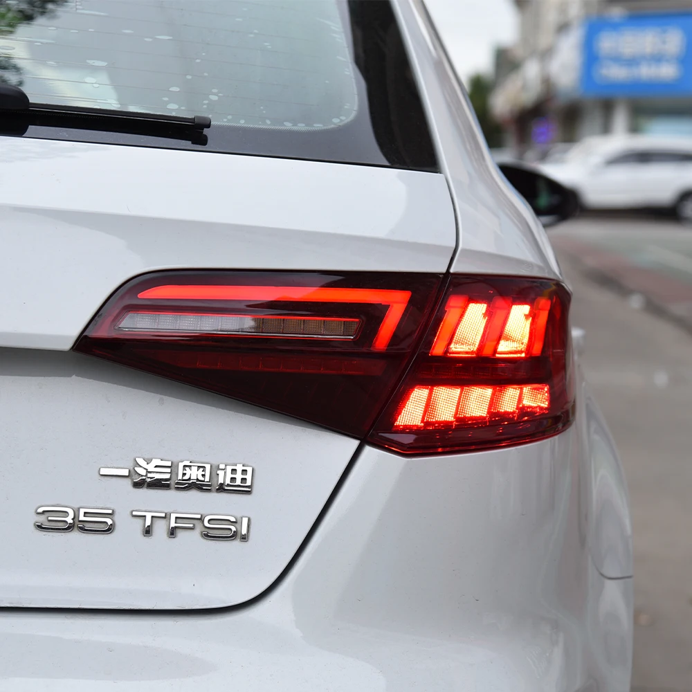 Auto-Rücklichter-Baugruppe für A3 S3 RS3 Fließheck 2013–2016, LED-Auto-Rückleuchten, Upgrade 2022, Bremslicht-Zubehör
