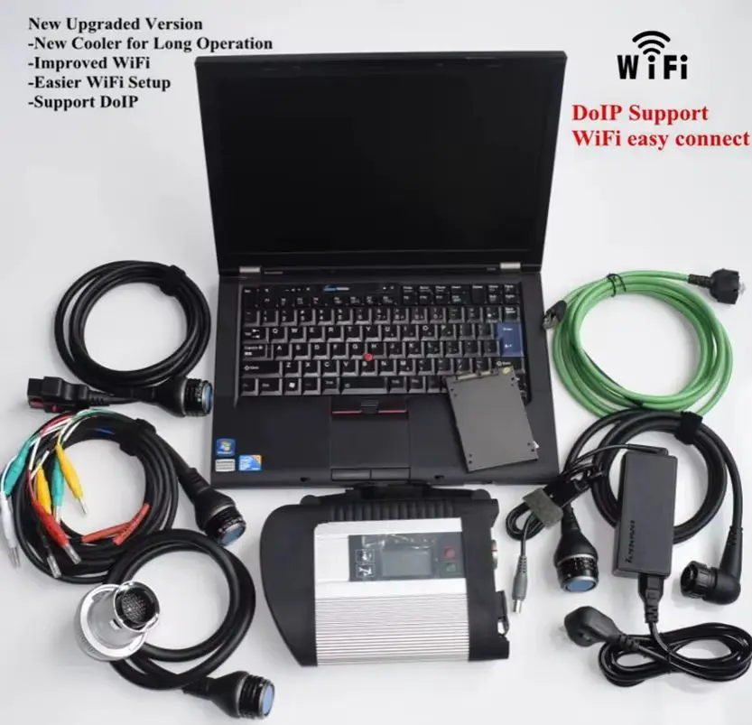 

V09.2023 Программное обеспечение Win10 Автомобильный сканер DAS Программатор для DoIP MB STAR C4 WiFi Диагностический инструмент с процессором T410 i5 4g RAM Ноутбук