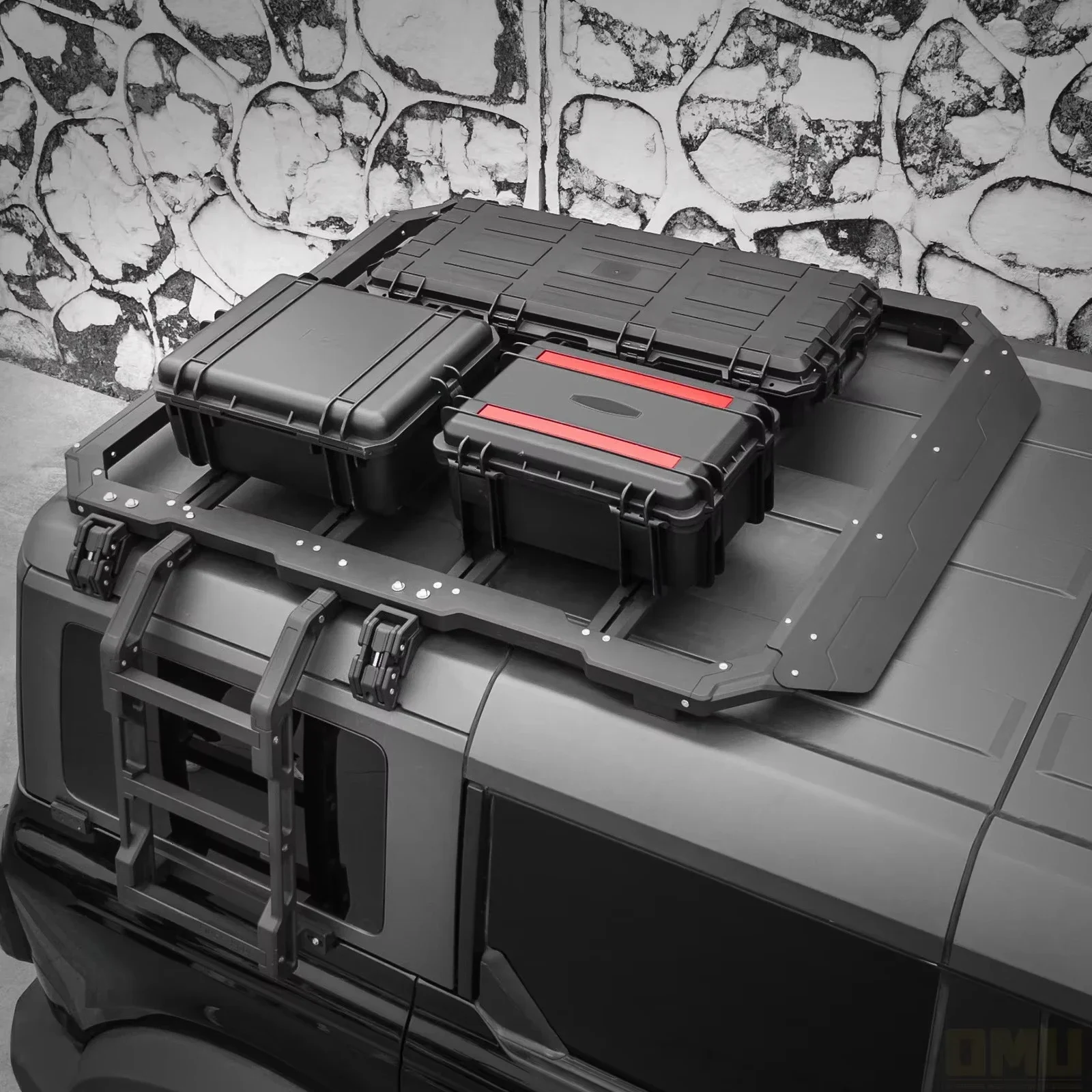 OMU Genesis Series Roof Luggage Rack for Bronco Accessories 4x4 Offroad Aluminum Roof Rack Multifunctional Roof Platform 6