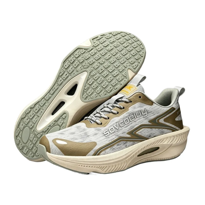 New lightweight and breathable sneakers, mesh running shoes, ultra-light popcorn carbon plate casual sneakers, couple style