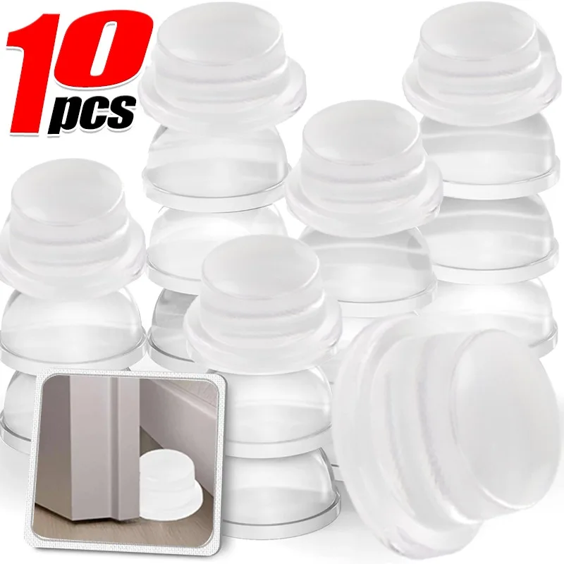 

Floor Door Stops Buffer Silicone Gel Door Stop Transparent Wall Protection Muffler Non-slip Door Bumper Furniture Protector Pad