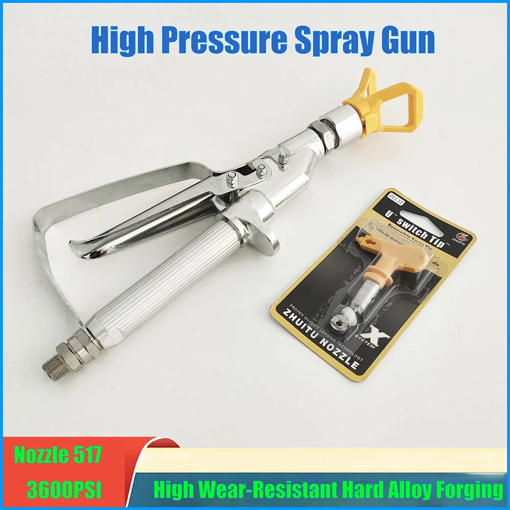 Direct Spray Paint Gun 3600PSI High-Pressure Airless Spray Paint With Universal Joint, Equipped With Nozzle Cover.