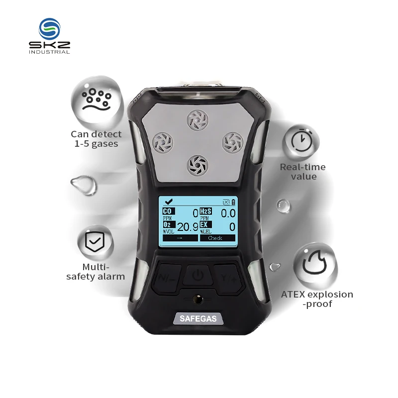 0-100%lel Portable Ch4 Gas Detector Methane Monitor SKZ2054C-CH4 air Quality Methane Multi Gas Analyzer